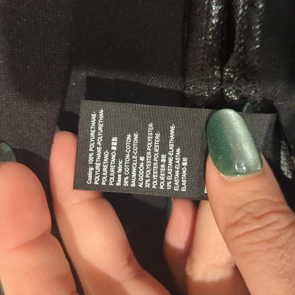 Free People coated shiny black mini skirt holding on to a dream - Picture 12 of 13